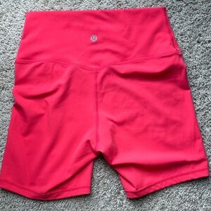 lululemon athletica Women's Vibrant Pink/Red Bike Shorts
